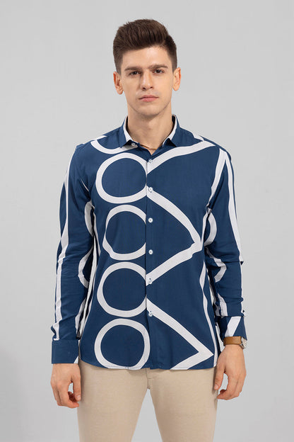 Abstract Circle Blue Shirt | Relove
