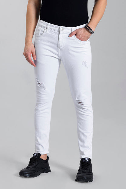 Distressed White Skinny Jeans | Relove